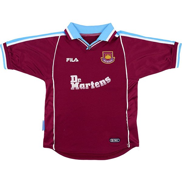 Tailandia Camiseta West Ham United FILA 1ª Retro 1999 2000 Rojo